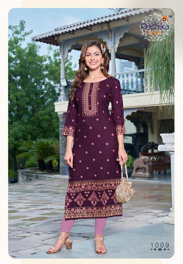 Radhika Princess 1 Festive Wear Rayon Embroidery Kurti Collection